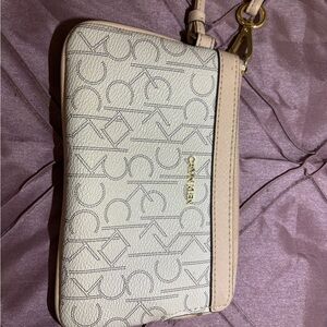 Calvin Klein Beige Wristlet